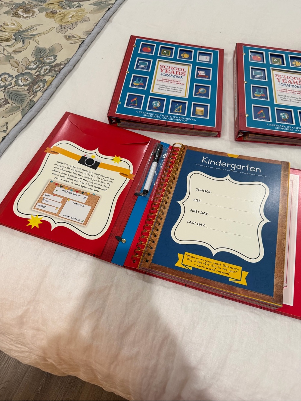 School Years Scrapbook - Blue & Red Cover - Picture 5 of 5